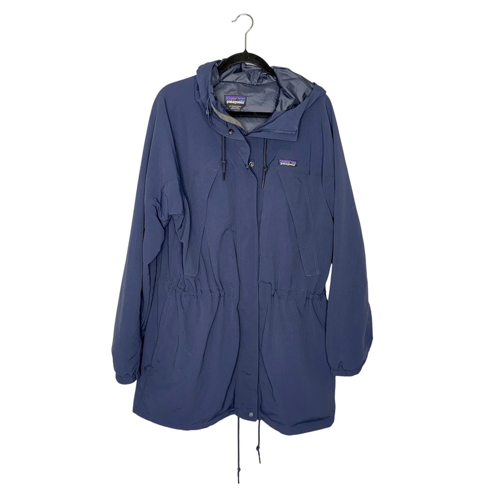 Patagonia Worn Wear Parka Women XL Navy Blue Excellent Recycled Nylon Jacket